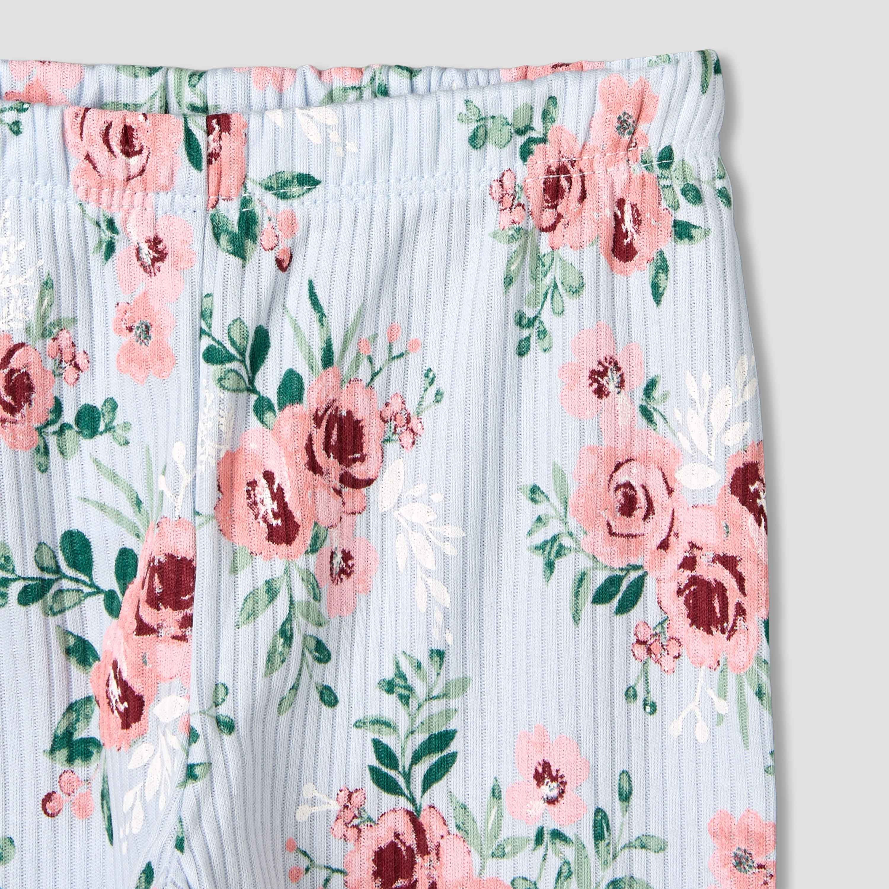Juniors Cotton Long Sleeves Pyjama Set with Floral Print