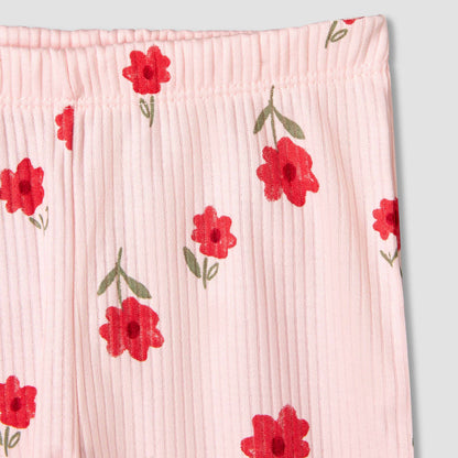Juniors Cotton Long Sleeves Pyjama Set with Floral Print