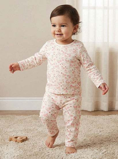 Juniors Cotton Long Sleeves Pyjama Set with Strawberry Print-baby-girls-clothing-nightwear-pyjamasets-image-2