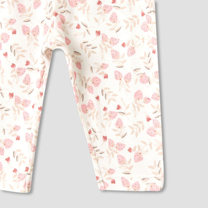 Juniors Cotton Long Sleeves Pyjama Set with Strawberry Print