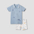 Juniors Embroidered T-shirt and Shorts Set - Blue / 12-18 mths