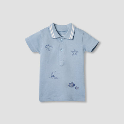 Juniors Embroidered T-shirt and Shorts Set