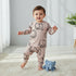 Juniors Cotton Round Neck Long Sleeve Pyjama Set with Elephant Print - Beige / 18-24 mths