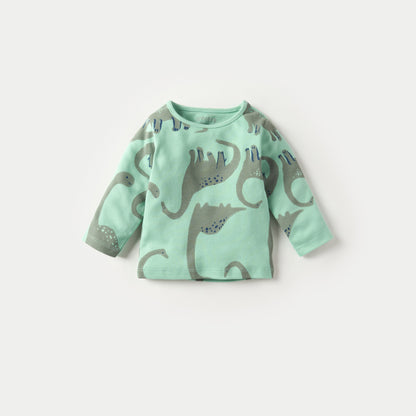 Juniors All-Over Dinosaur Print Long Sleeve T-shirt and Elasticated Pyjama Set