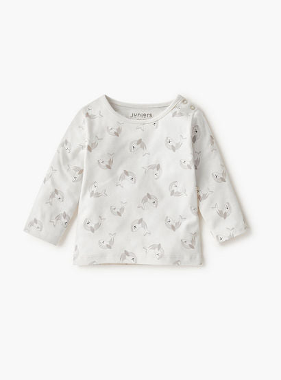Juniors Dolphin Print T-shirt and Pyjama Set-baby-boys-clothing-nightwear-pyjamasets-image-3