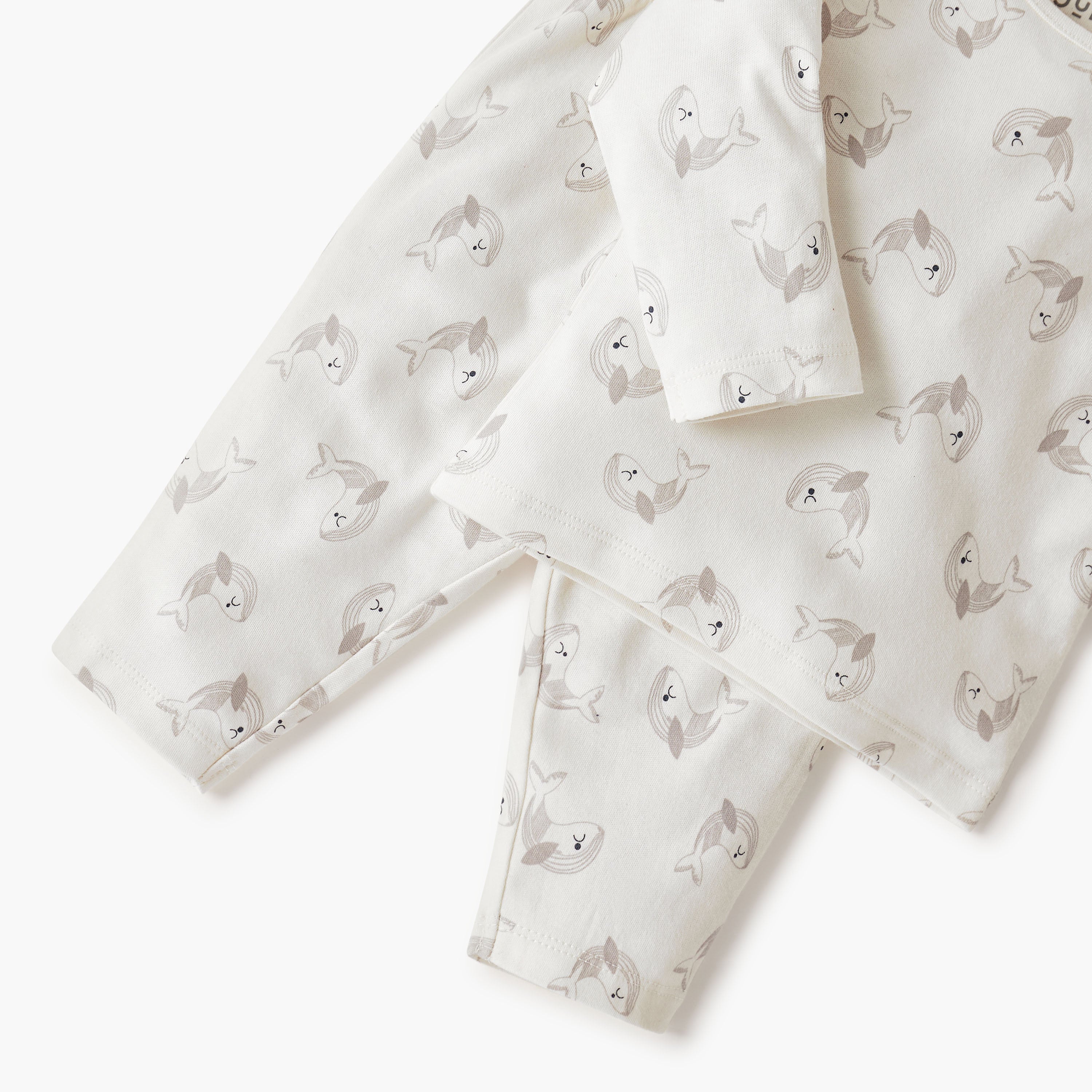 Juniors Dolphin Print T-shirt and Pyjama Set