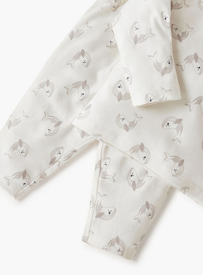 Juniors Dolphin Print T-shirt and Pyjama Set-baby-boys-clothing-nightwear-pyjamasets-image-6