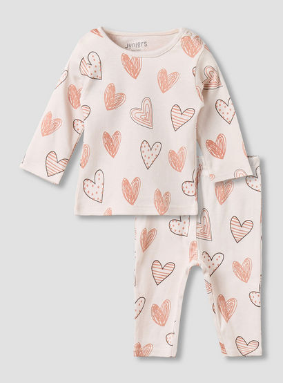 Juniors Cotton Round Neck Long Sleeve Pyjama Set with Elephant Print-promo_babyshop_Buy3for79_UAE130126-image-2