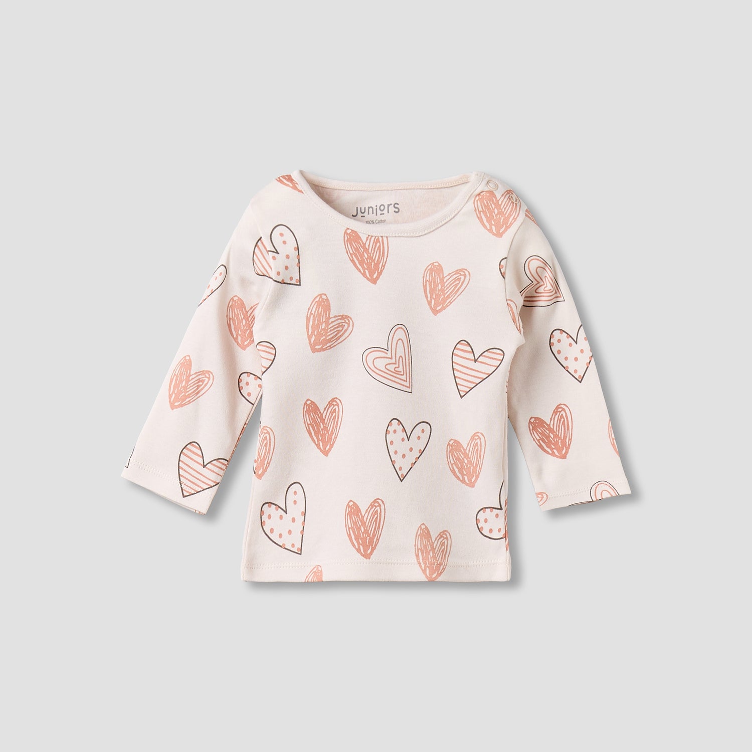 Juniors Cotton Round Neck Long Sleeve Pyjama Set with Elephant Print