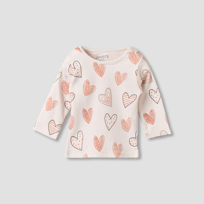 Juniors Cotton Round Neck Long Sleeve Pyjama Set with Elephant Print