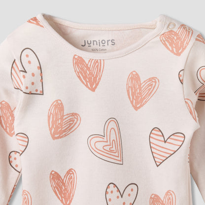 Juniors Cotton Round Neck Long Sleeve Pyjama Set with Elephant Print