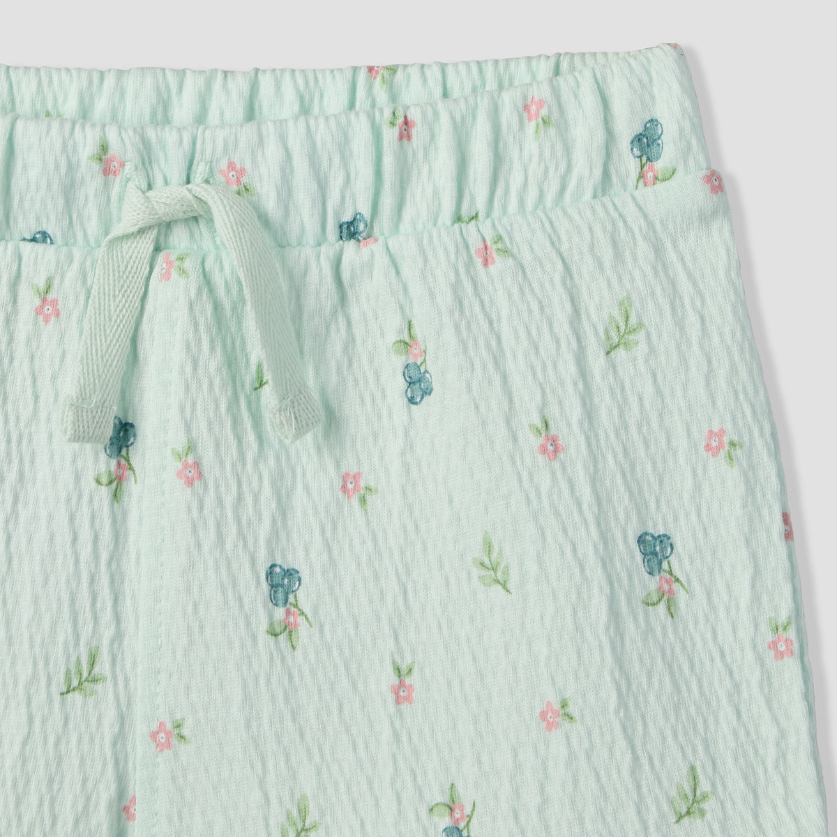 Juniors Crew Neck Short Sleeves Top and Shorts Set with Floral Print