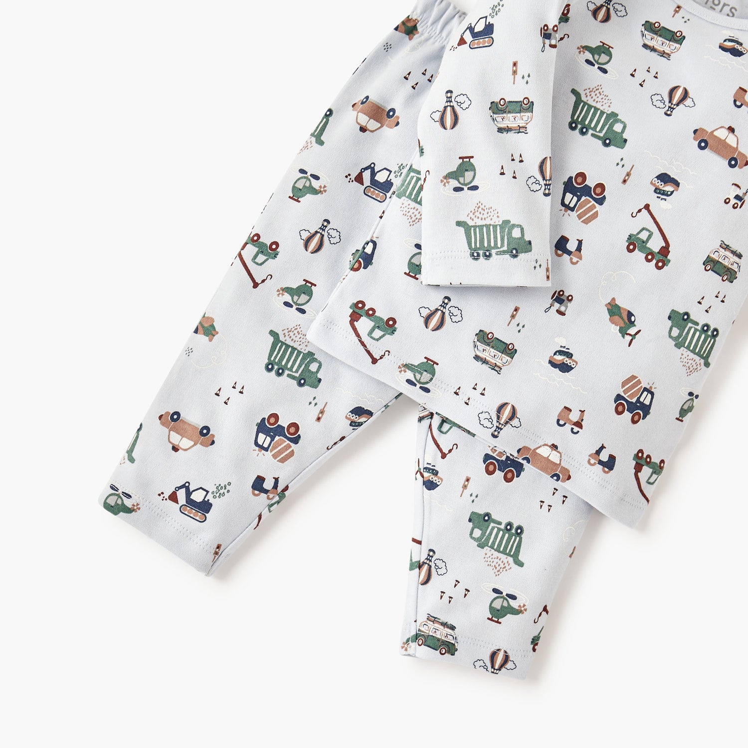 Juniors All-Over Vehicle Print T-shirt and Pyjama Set