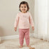 Juniors Cotton Long Sleeves Pyjama Set with Typographic Embroidery - Pink / 12-18 mths