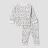 Juniors Cotton Long Sleeves Pyjama Set with Floral Print - White / 12-18 mths