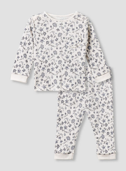 Juniors Cotton Long Sleeves Pyjama Set with Floral Print-baby-girls-clothing-nightwear-pyjamasets-image-2
