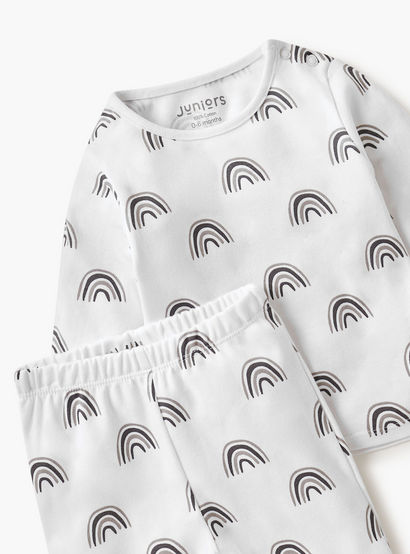 Juniors Rainbow Print T-shirt and Pyjama Set-baby-boys-clothing-nightwear-pyjamasets-image-5