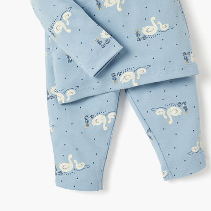Juniors Swan Print T-shirt and Pyjama Set