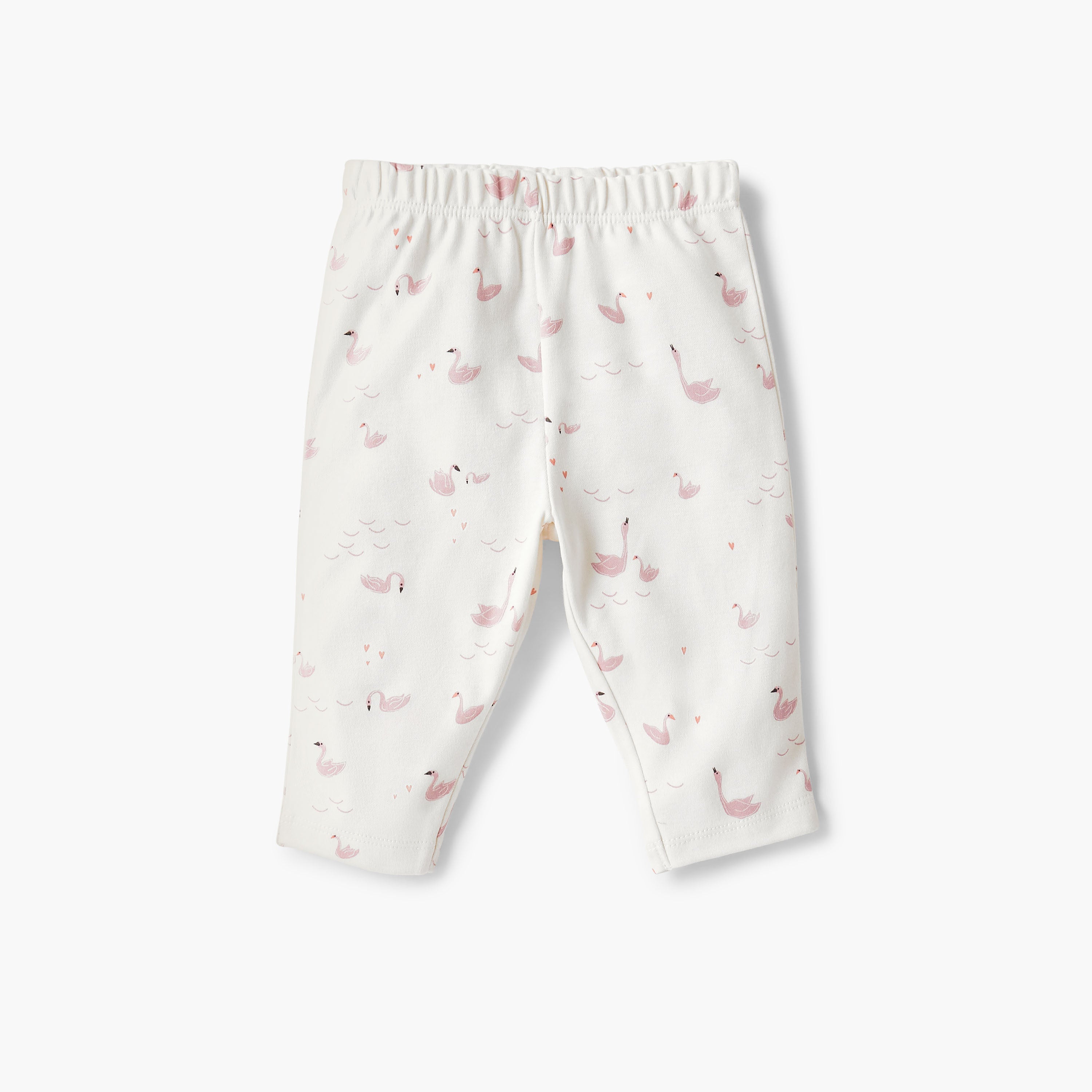 Juniors Swan Print T-shirt and Pyjama Set