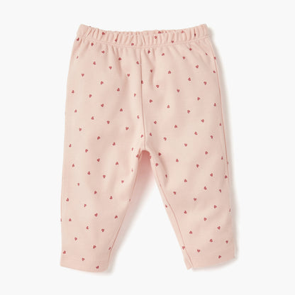 Juniors Heart Print T-shirt and Pyjama Set