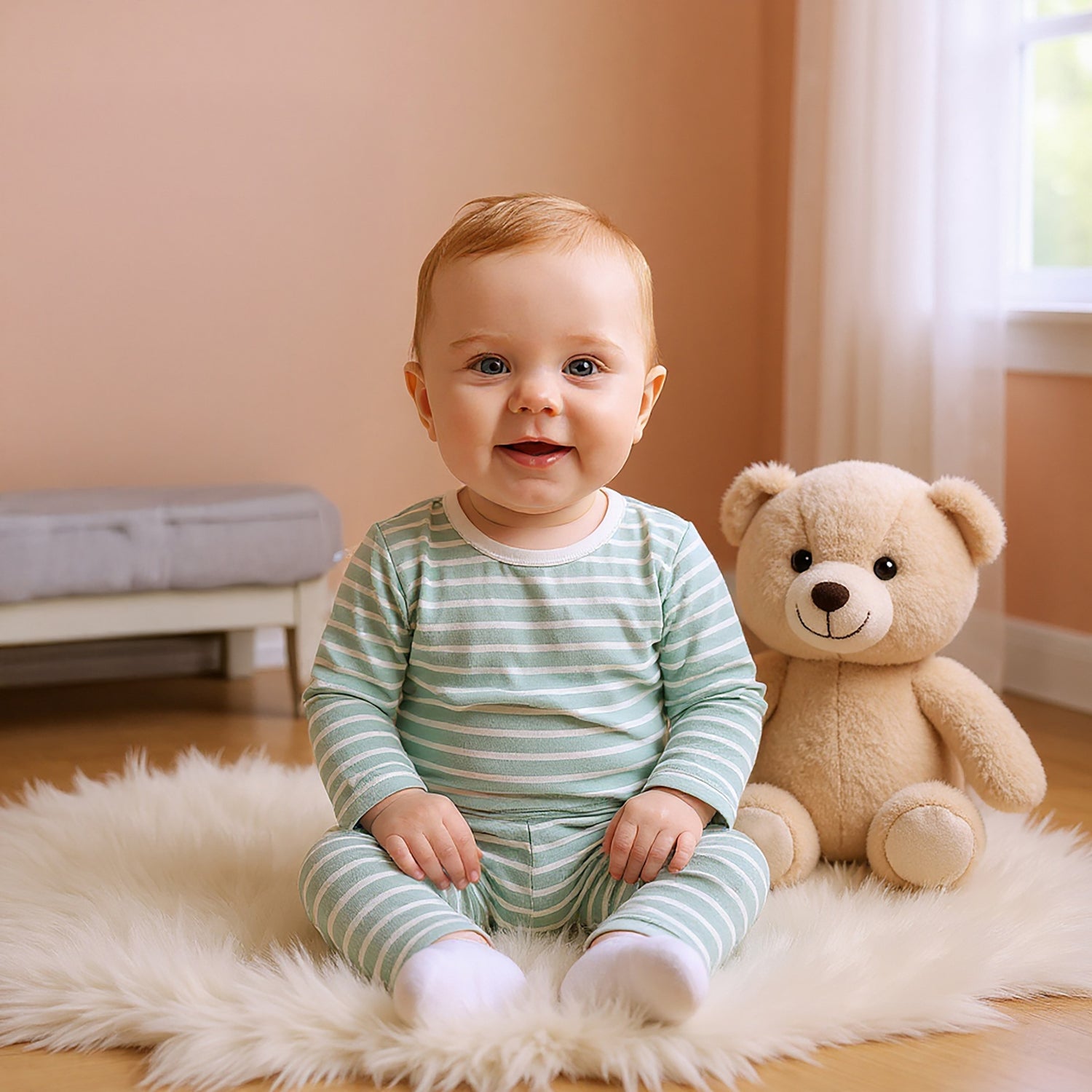 Juniors Striped T-shirt and Pyjama Set