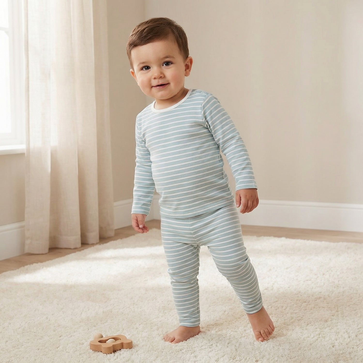 Juniors Striped T-shirt and Pyjama Set