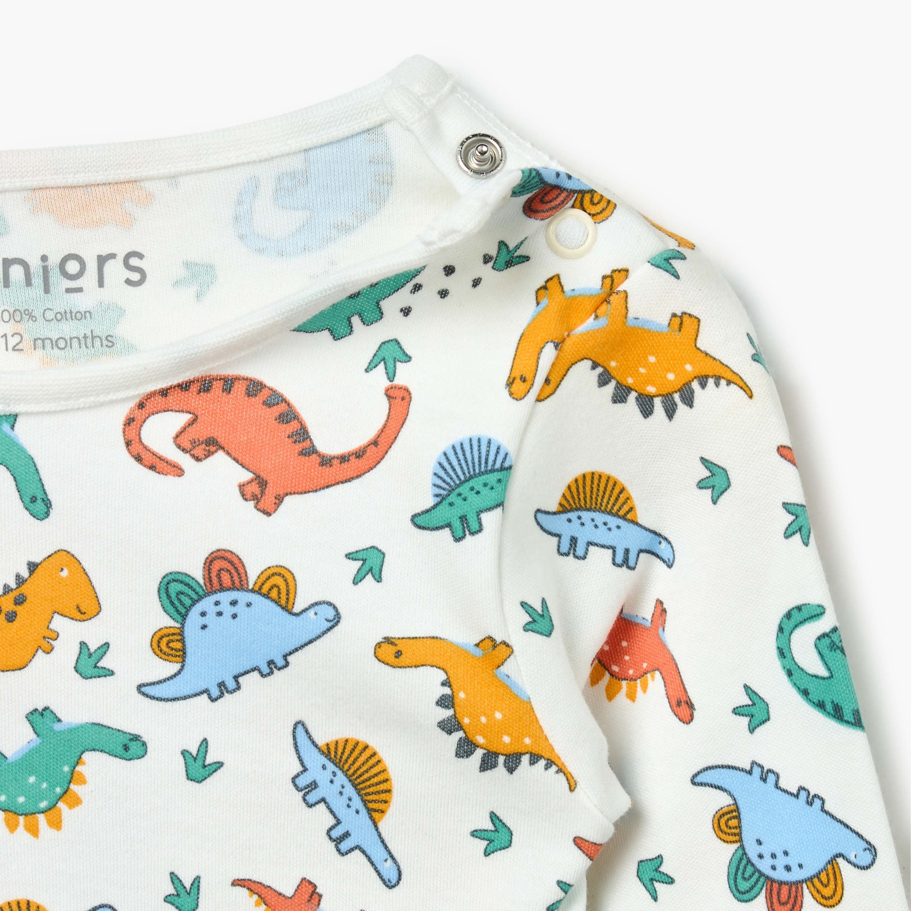 Juniors Dinosaur Print T-Shirt and Pyjama Set
