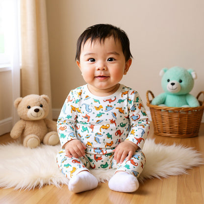 Juniors Dinosaur Print T-Shirt and Pyjama Set