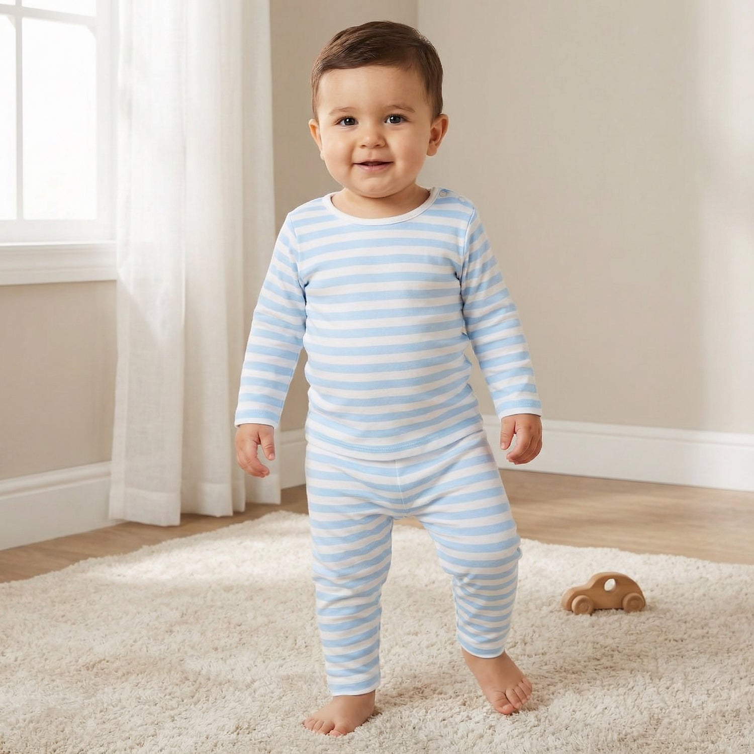 Juniors Striped T-shirt and Pyjama Set