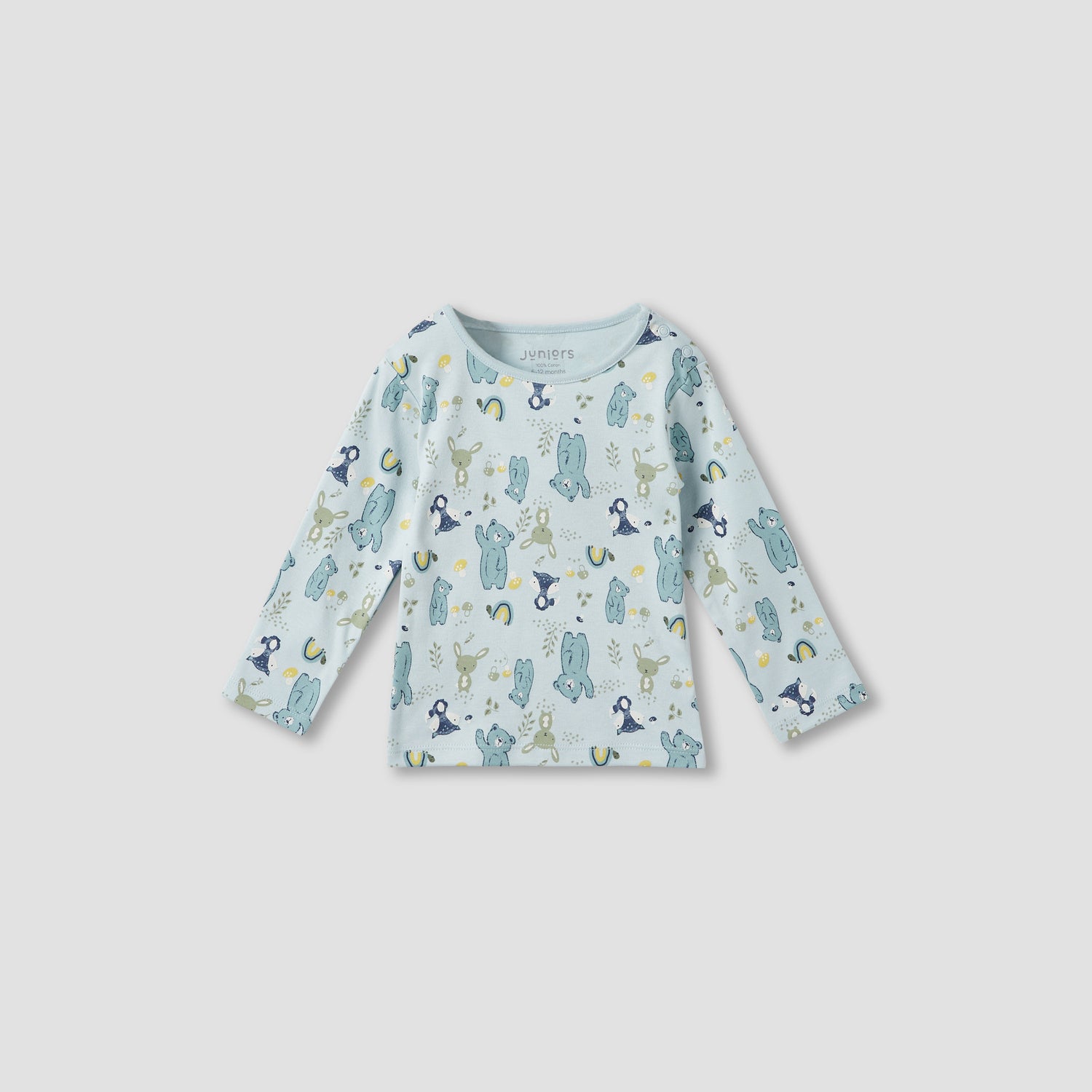 Juniors Bear Print T-shirt and Pyjama Set