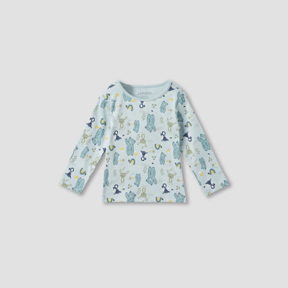 Juniors Bear Print T-shirt and Pyjama Set