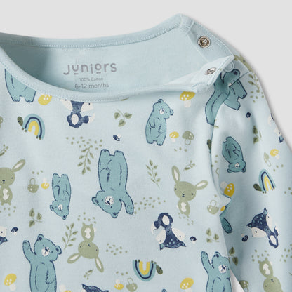 Juniors Bear Print T-shirt and Pyjama Set