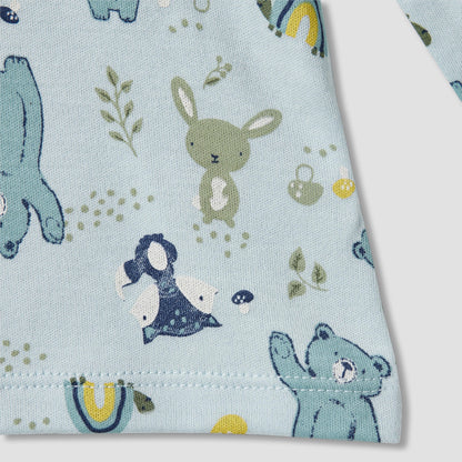 Juniors Bear Print T-shirt and Pyjama Set