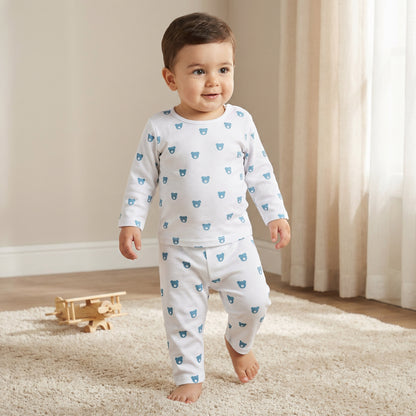 Juniors All-Over Bear Print T-shirt and Pyjama Set