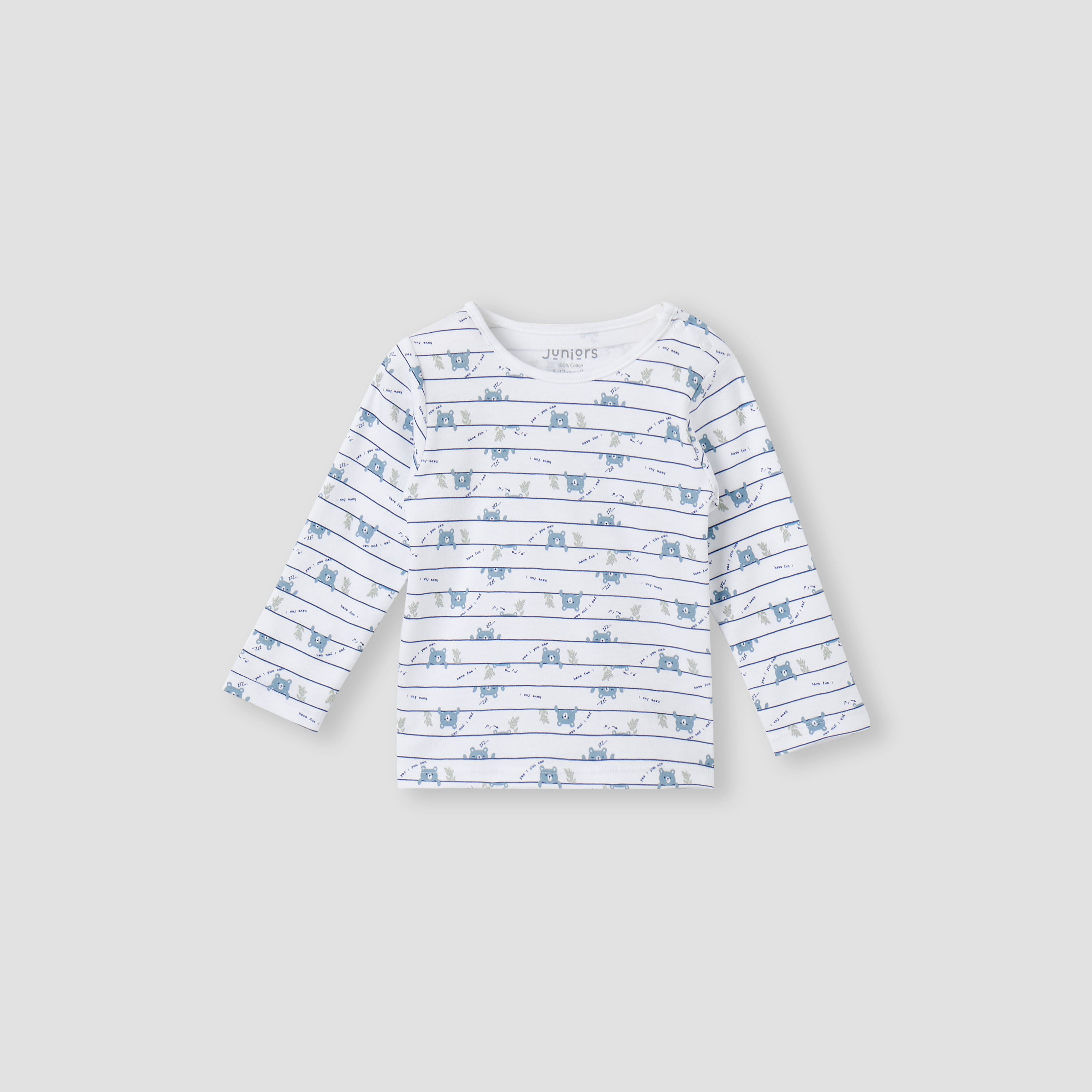 Juniors All-Over Bear Print T-shirt and Pyjama Set