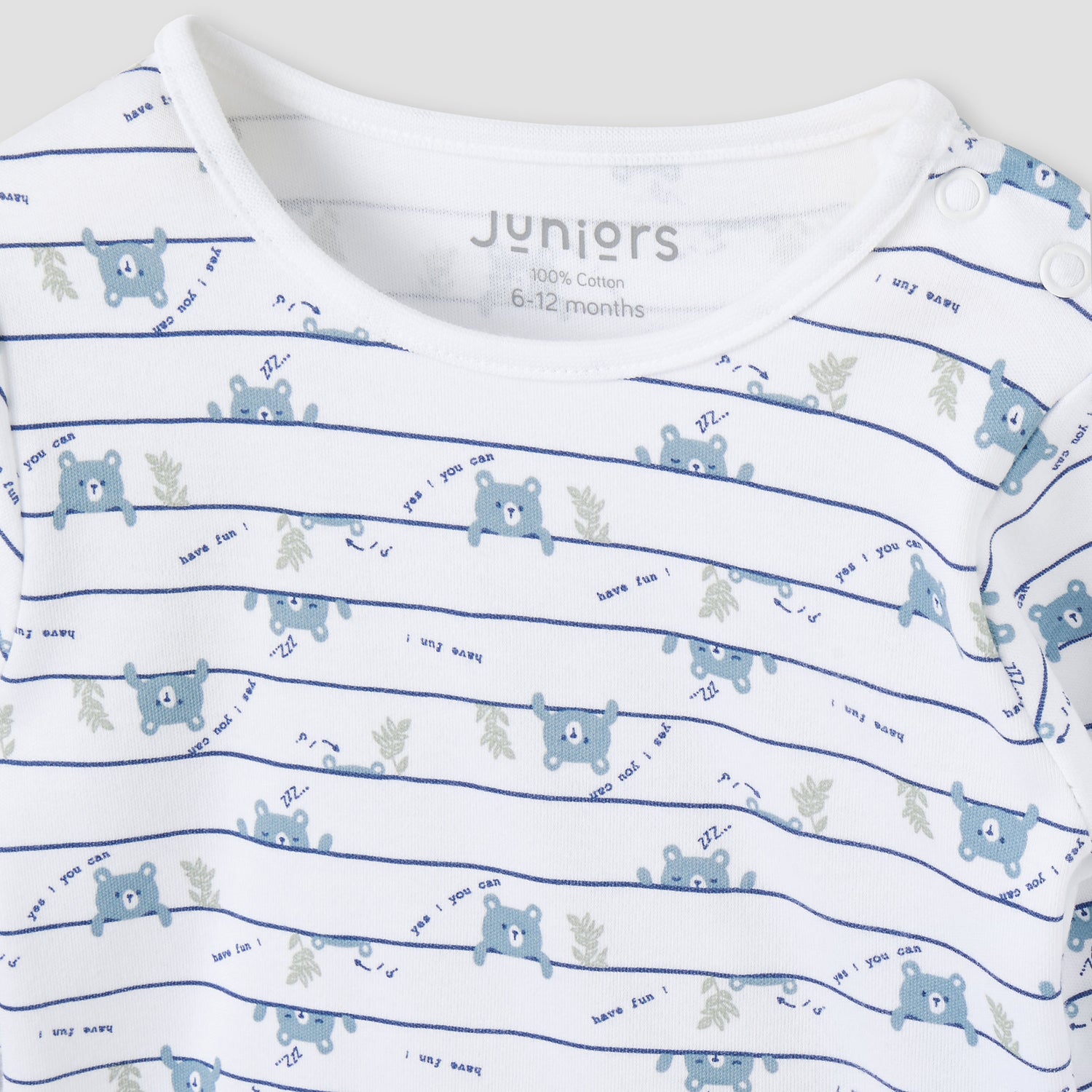 Juniors All-Over Bear Print T-shirt and Pyjama Set