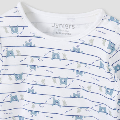 Juniors All-Over Bear Print T-shirt and Pyjama Set