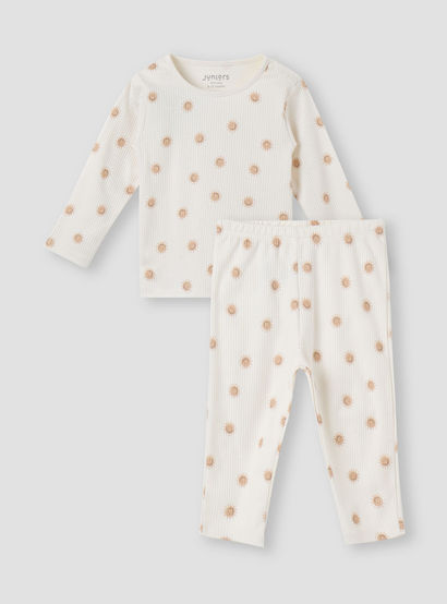 Juniors All-Over Sun Print T-shirt and Pyjama Set-baby-boys-clothing-nightwear-pyjamasets-image-1
