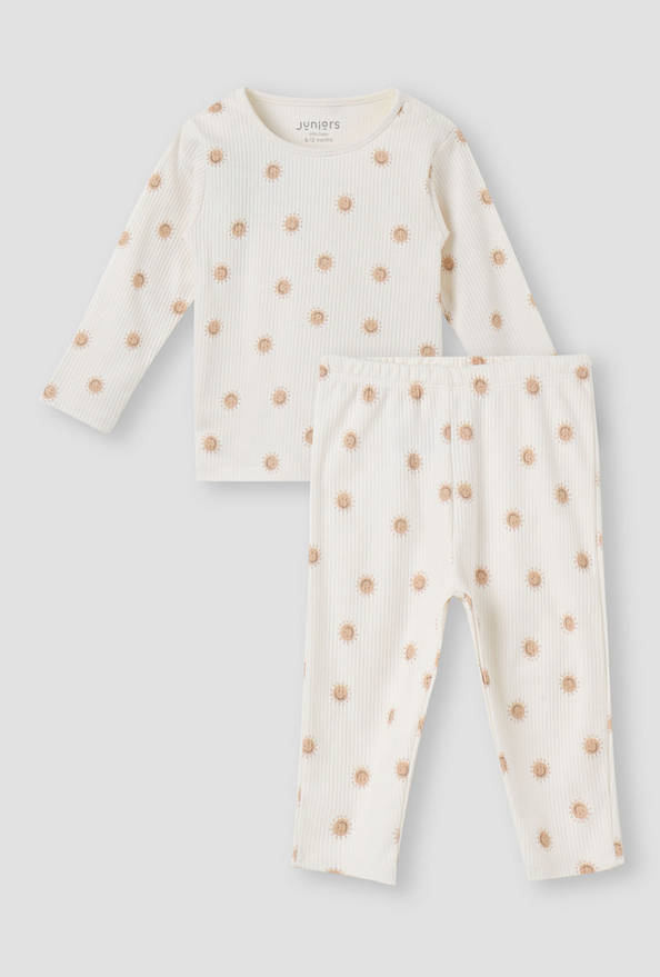 Juniors All-Over Sun Print T-shirt and Pyjama Set