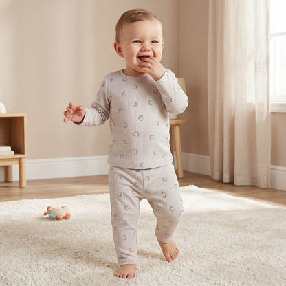 Juniors All-Over Smiley Print T-shirt and Pyjama Set
