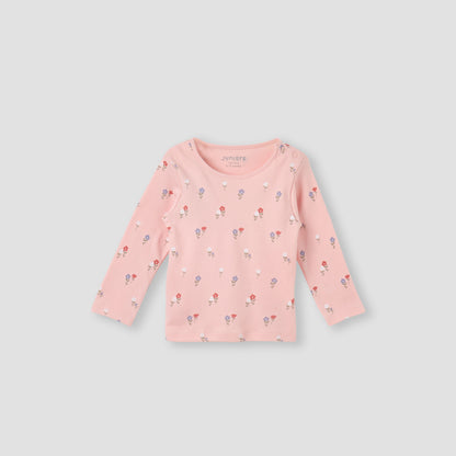 Juniors Floral Print T-shirt and Pyjama Set
