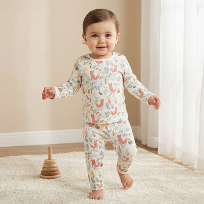 Juniors All-Over Animal Print T-shirt and Pyjama Set