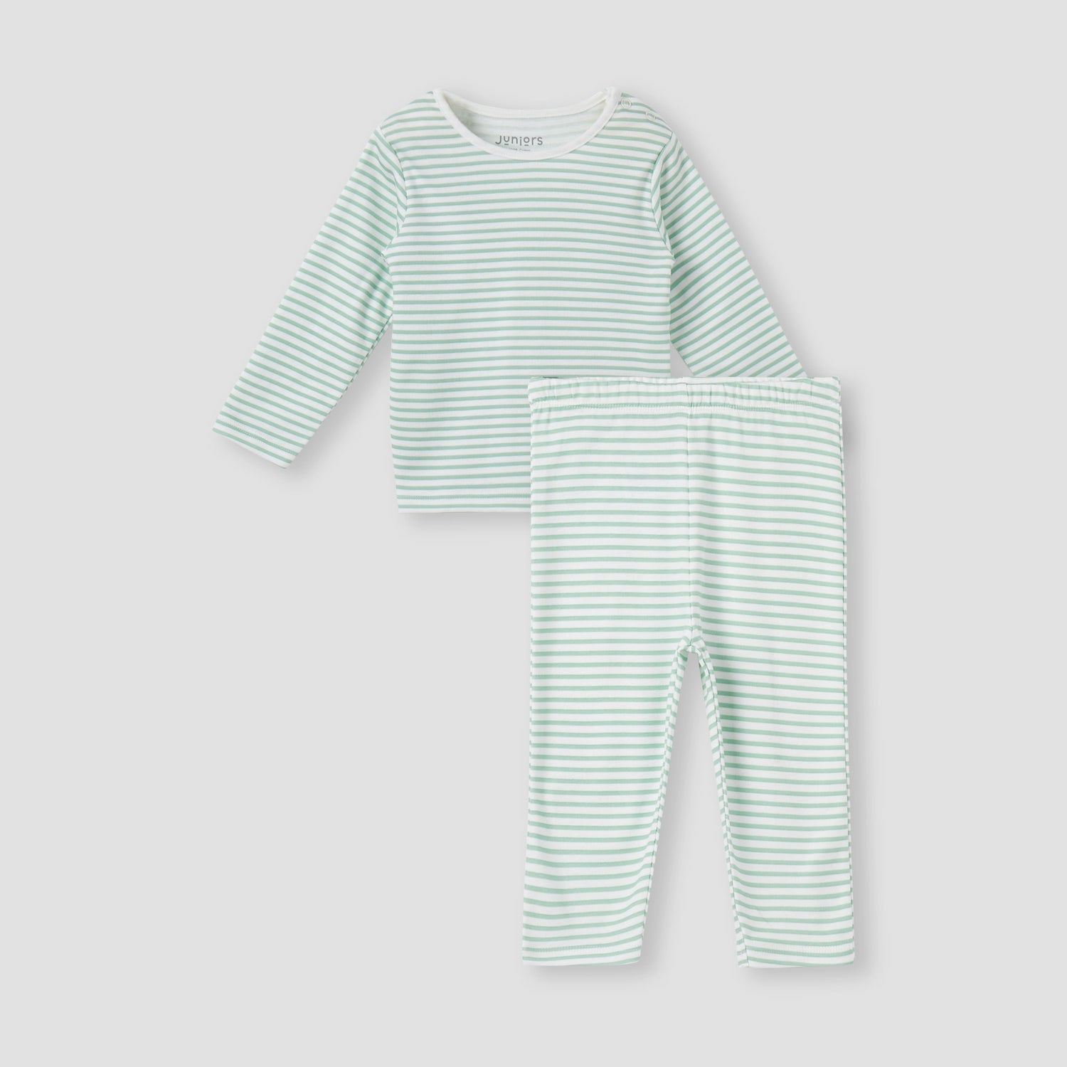Juniors Striped T-shirt and Pyjama Set - Blue / 12-18 mths