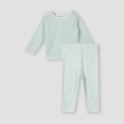 Juniors Striped T-shirt and Pyjama Set - Blue / 12-18 mths
