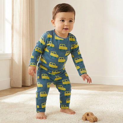 Juniors Car Print T-shirt and Pyjama Set