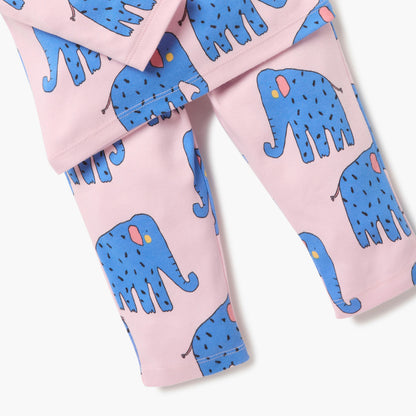 Juniors Elephant Print T-shirt and Pyjama Set