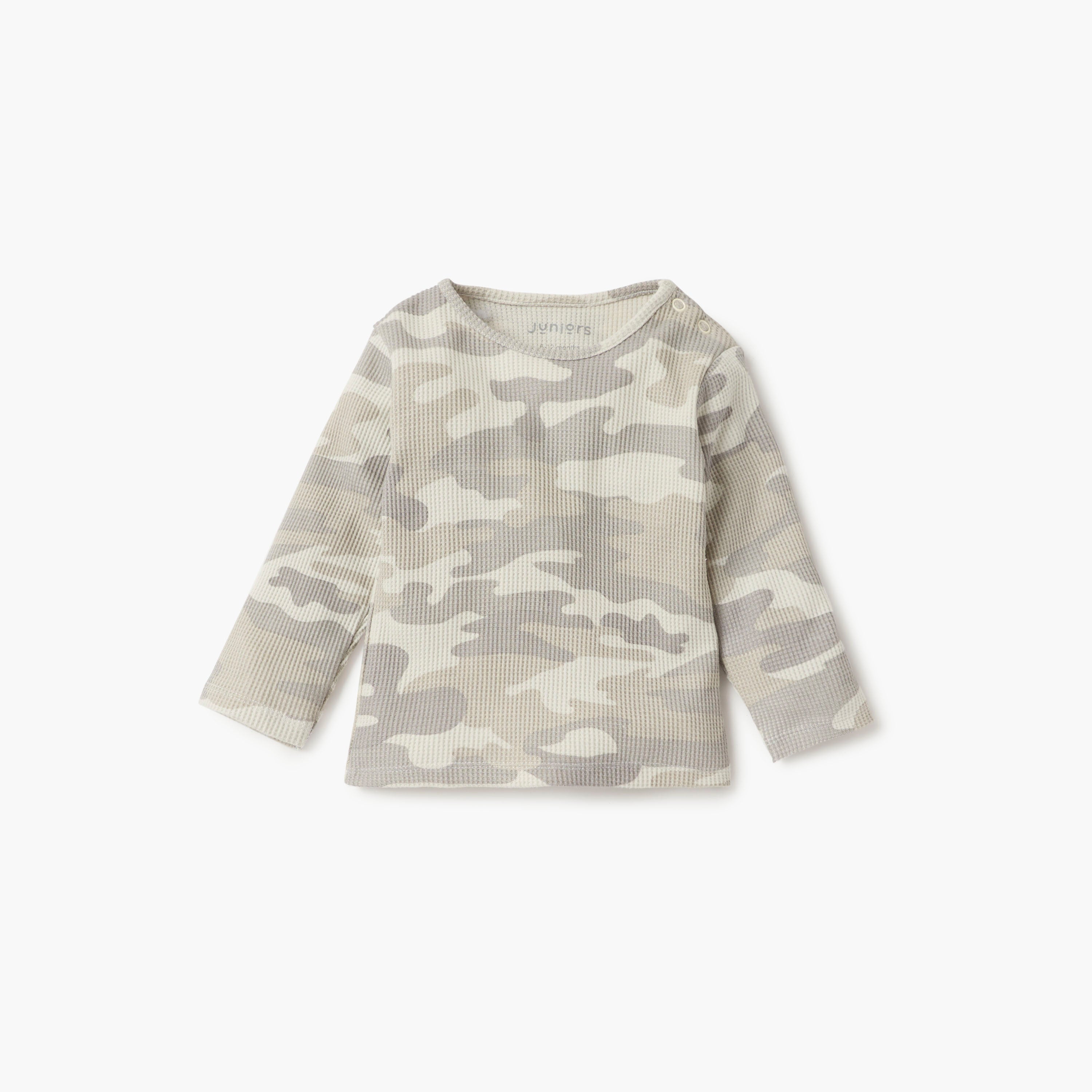 Juniors All-Over Camouflage Print T-shirt and Pyjama Set