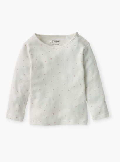Juniors Heart Print T-shirt and Pyjama Set-baby-girls-clothing-nightwear-pyjamasets-image-2