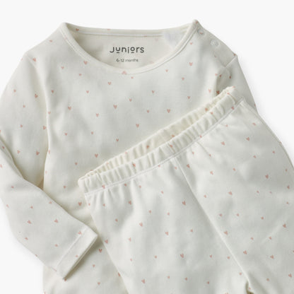 Juniors Heart Print T-shirt and Pyjama Set
