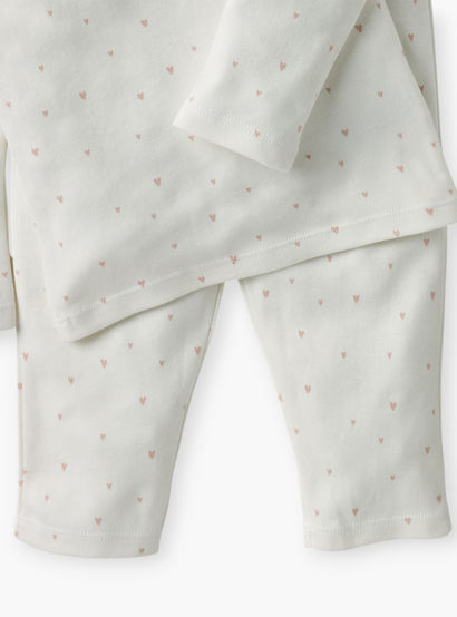 Juniors Heart Print T-shirt and Pyjama Set-baby-girls-clothing-nightwear-pyjamasets-image-5